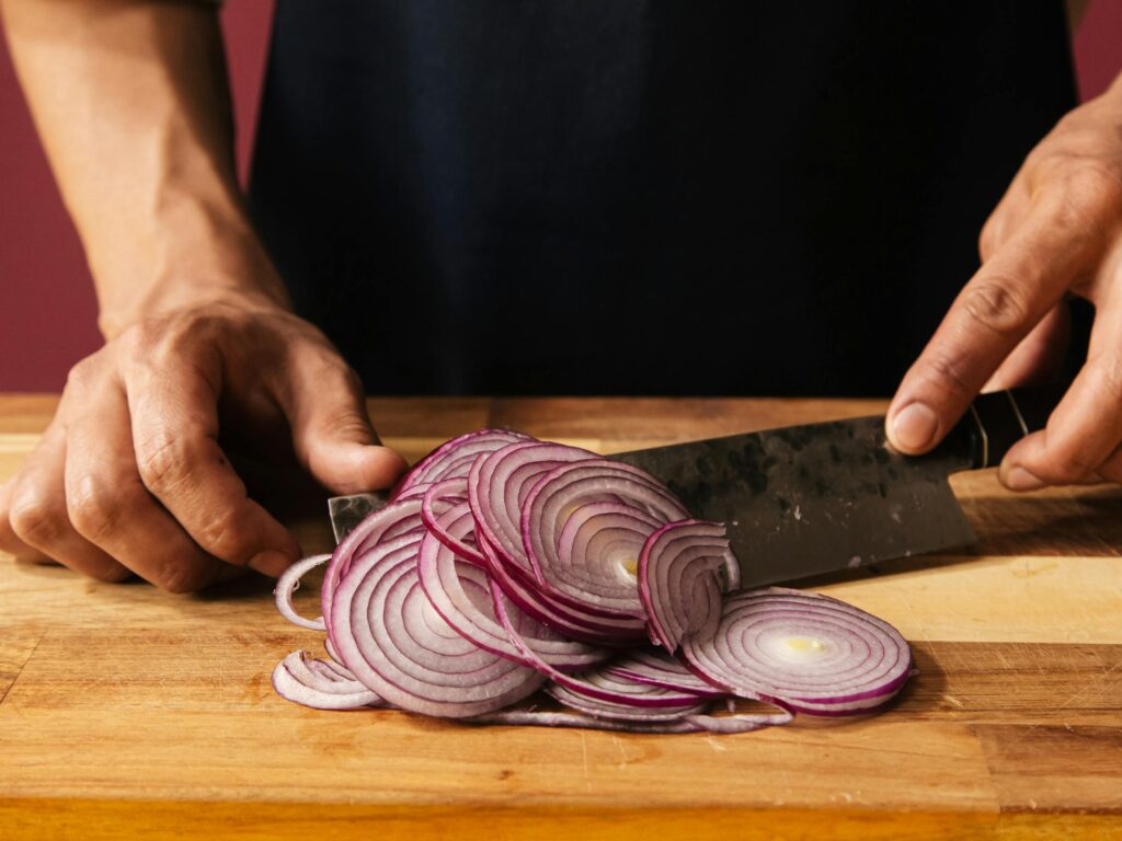 Onion Chopping with a knife